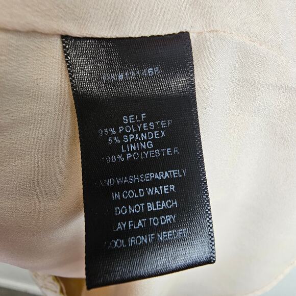 Fate Dress Women XL Peasant Sleeve Pintuck Deep Vneck Floral Mini Feminine Chic - Picture 8 of 10